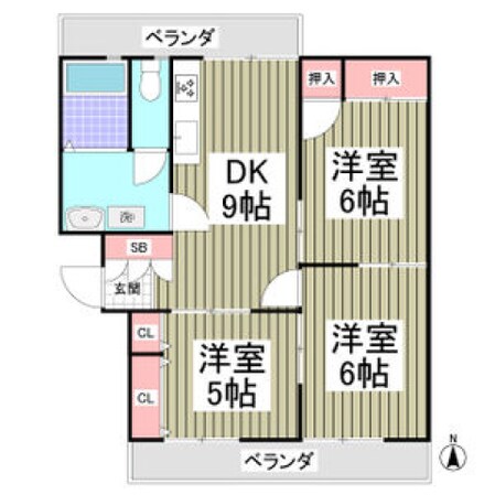 ホワイトヒルマンションの物件間取画像